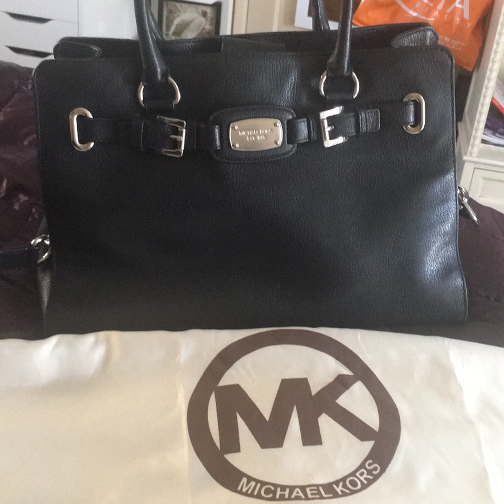 Michael Kors  Hamilton Satchel silver hardware